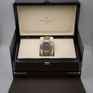Patek Philippe Nautilus 5980/1AR-001 Esf Azul Acero/Oro Rosa 03/2003