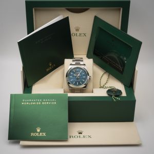 Rolex Milgauss Esf azul Acero 116400GV 04/2022 Buen estado