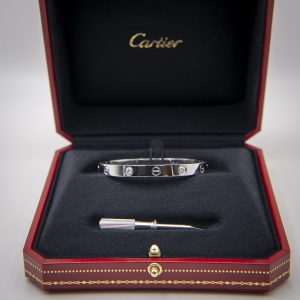 Pulsera Cartier Love 4 Diamantes 16 Oro Blanco 2019